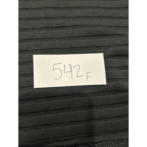 Black Textured Sleeveless Ribbed Mock Neck Top - Picture 7 of 8